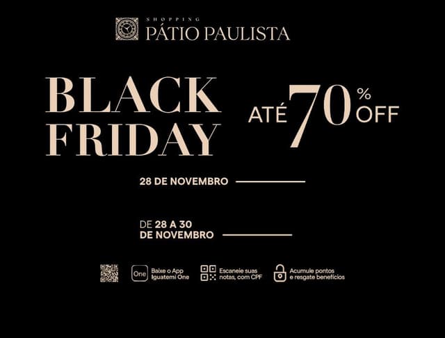 Black Friday 2025 Pátio Paulista