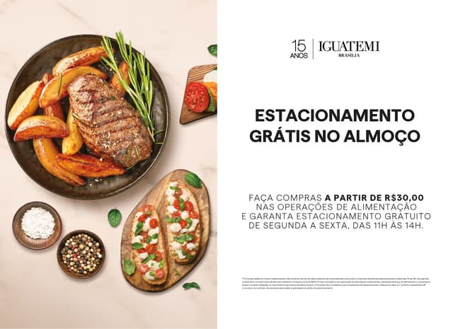 Estacionamento Grátis no Almoço